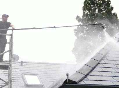 Steam Cleaning in roof