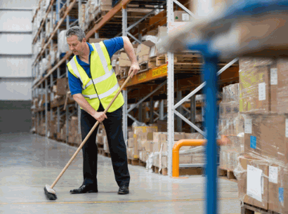 Sweeping the Warehouse Floors